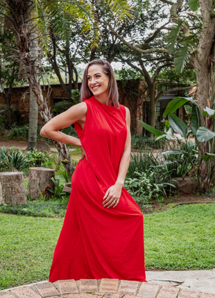 Wide Leg Jumpsuit (Red)