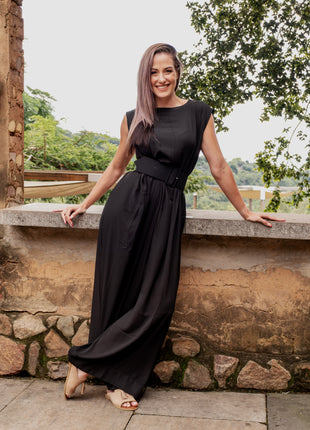Wide Leg Jumpsuit (Black)