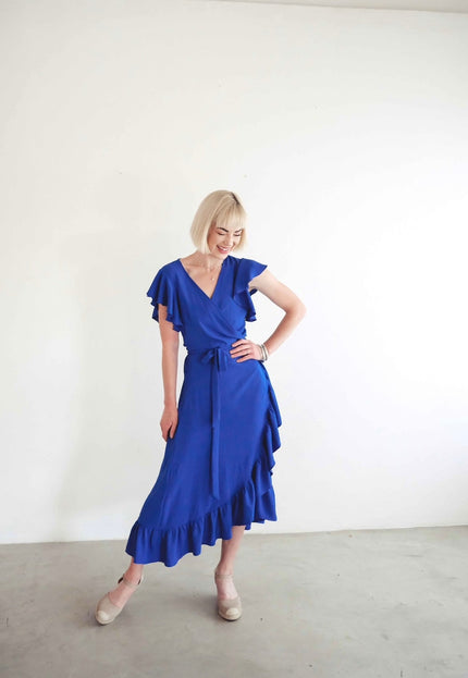 Darling Wrap Dress (Cobalt Blue)