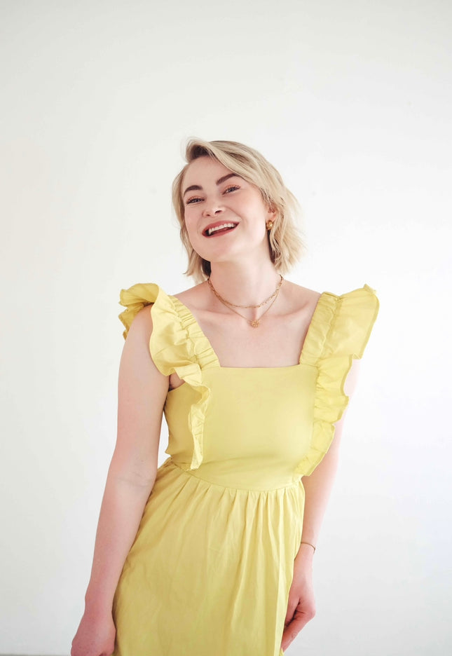 Sunshine Frill Dress (Yellow)