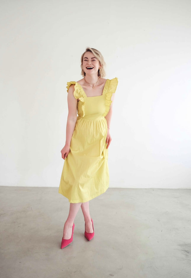 Sunshine Frill Dress (Yellow)