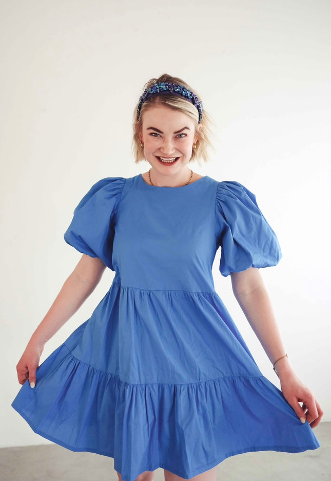 "Spritz" Tier Dress (Blue)