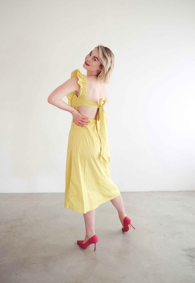 Sunshine Frill Dress (Yellow)