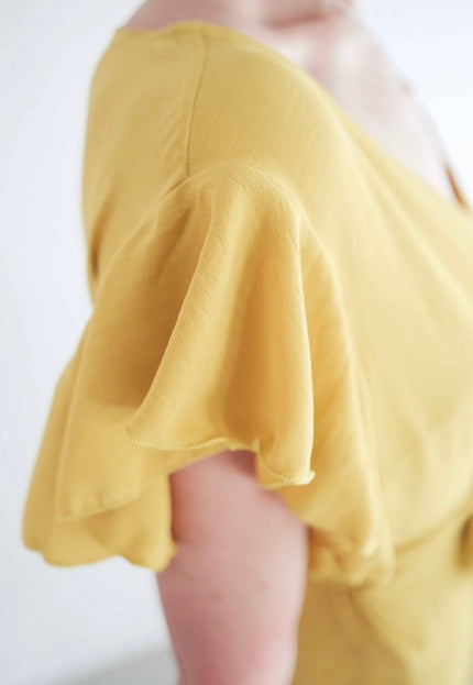 Darling Wrap Dress (Yellow)