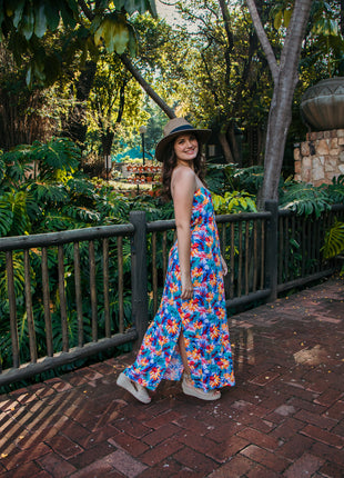 Selene Wide Brim Fedora Sunhat: Tan & Black