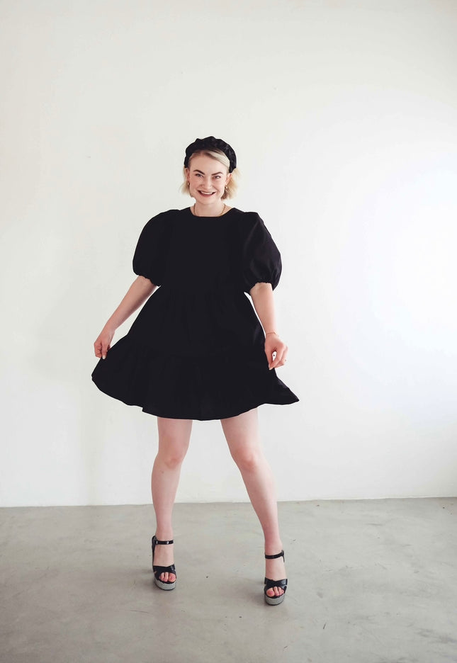 "Spritz" Tier Dress (Black)