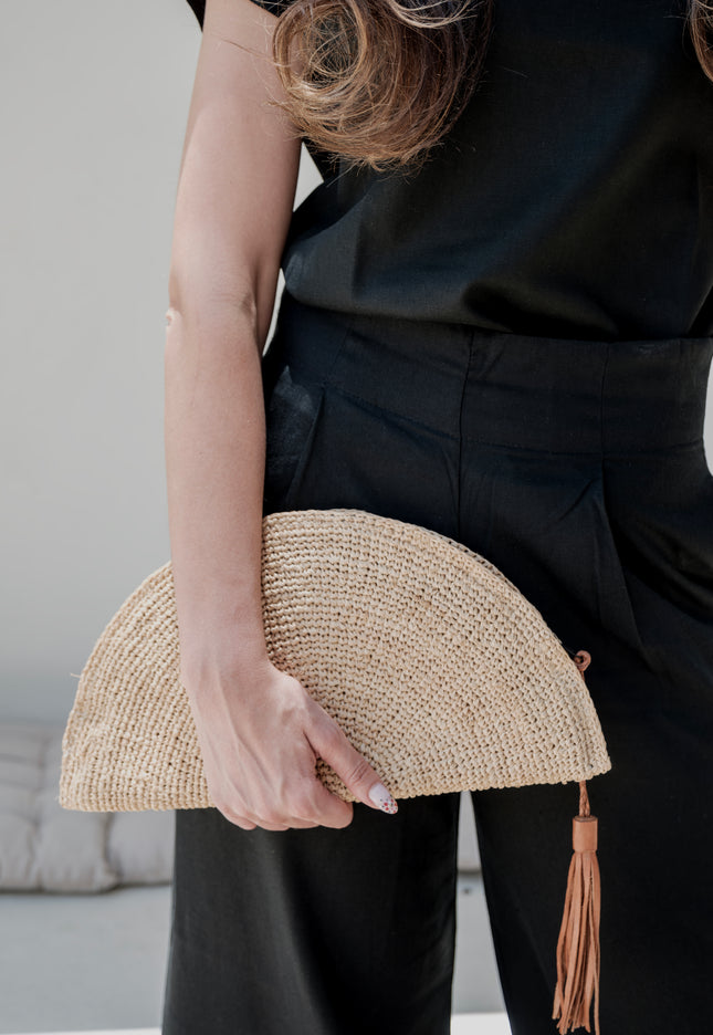 Ecru Black Linen Set