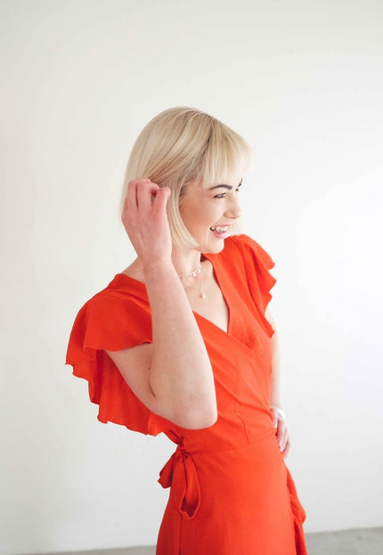 Darling Wrap Dress (Orange)