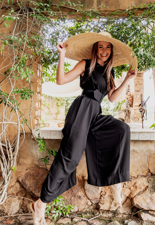 Wide Leg Jumpsuit (Black)