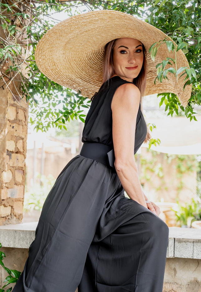Wide Leg Jumpsuit (Black)