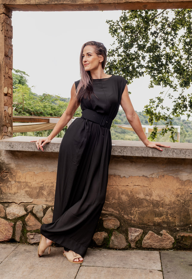 Wide Leg Jumpsuit (Black)