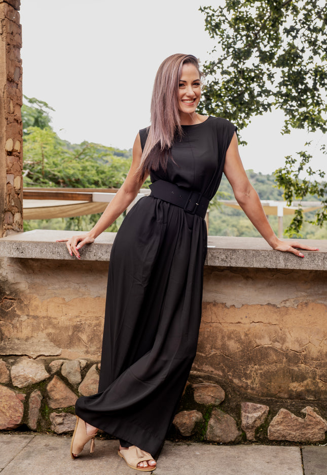 Wide Leg Jumpsuit (Black)