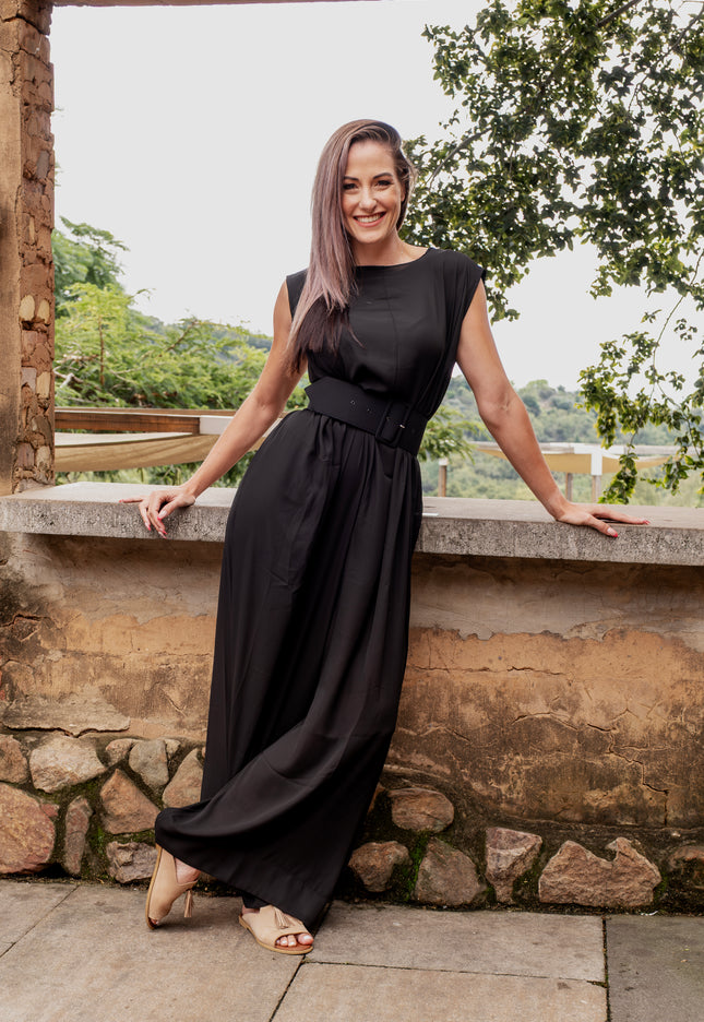 Wide Leg Jumpsuit (Black)